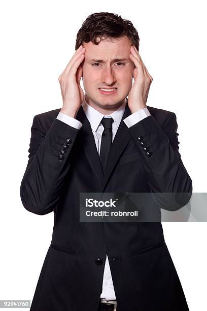 Geschäftsmann Mit Kopfschmerzen Stockfoto und mehr Bilder von Anstrengung - Anstrengung, Anzug, Arbeit und Beschäftigung