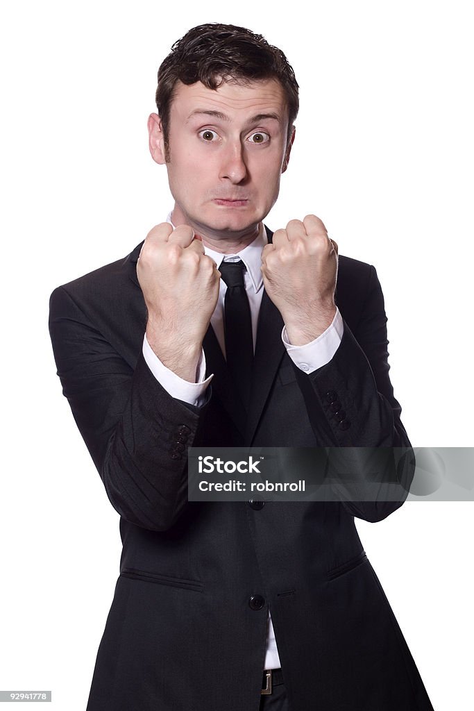 Geschäftsmann mit Box-Geste - Lizenzfrei Aggression Stock-Foto