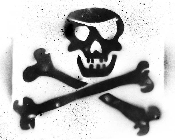 Skull and crossbones drawing hi-res stock photography and images