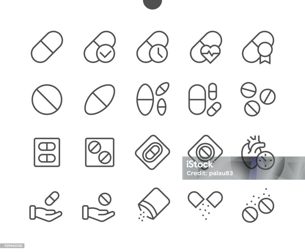 Medicine UI Pixel Perfect Well-crafted Vector Thin Line Icons 48x48 Ready for 24x24 Grid for Web Graphics and Apps with Editable Stroke. Simple Minimal Pictogram Medicine UI Pixel Perfect Well-crafted Vector Thin Line Icons 48x48 Ready for 24x24 Grid for Web Graphics and Apps with Editable Stroke. Simple Minimal Pictogram Part 1-3 Dose stock vector