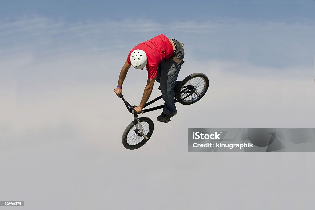 BMX Cavalier de saut - Photo de Sauter libre de droits