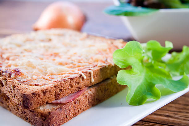 istock Grilled french sandwich with salad 92946488
