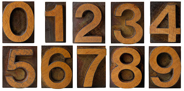 istock Wood Letterpress Numbers 1 to 9 isolated 92947970