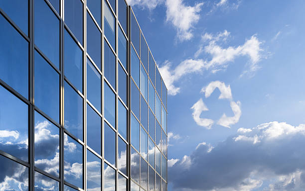 istock Glass windows of an environmental and corporate building 92948339