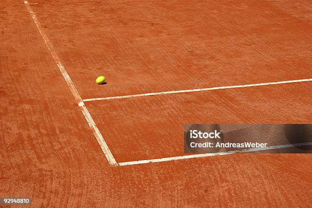 Tennis Court With Blurred Ball On The Move Stock Photo - Download Image Now - Accuracy, At The Edge Of, Backgrounds