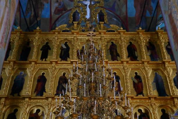 istock Interior Of Dormition - Assumption Cathedral. in the Trinity Lavra 929490224