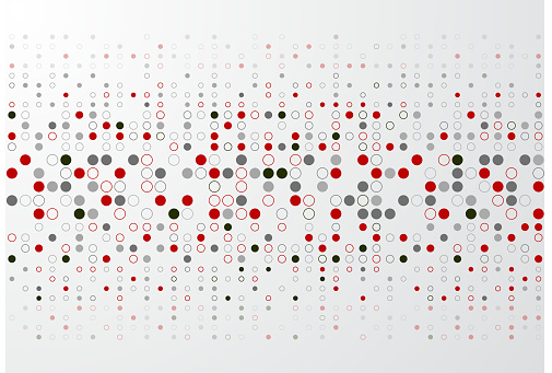 Abstract technology background with red and gray circle border pattern, Vector illustration