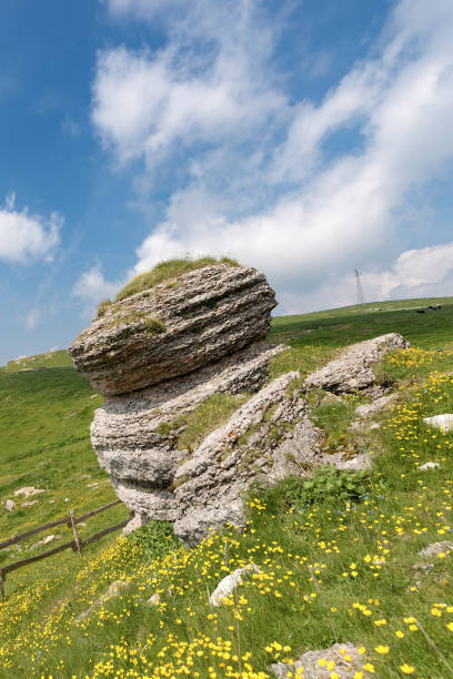 Unusual karst erosion formation in the Regional Natural Park of Lessinia (altopiano della Lessinia), Veneto, Verona, Italy, Europe