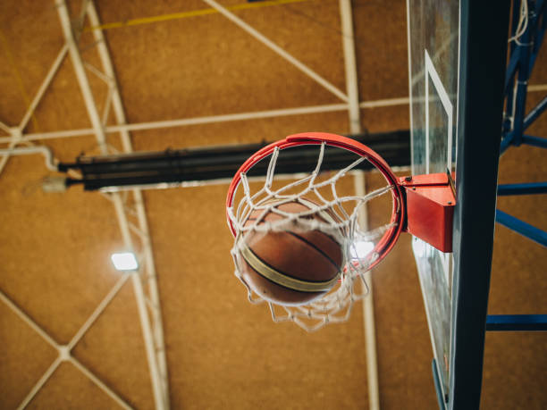 istock Scoring in basketball match! 929495456
