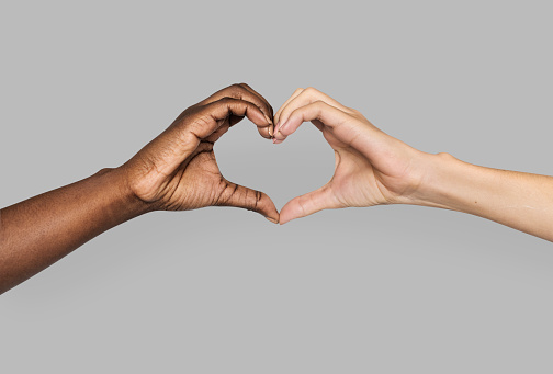 Two hands make a heart shape symbol