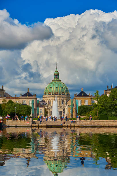 View of Amalienborg Palace square from sea