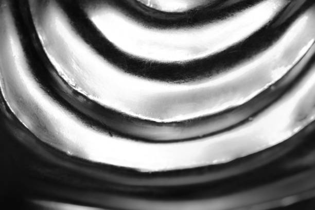 istock Abstract Silver background, glossy metal that is a luxurious fabric is wave 929520214