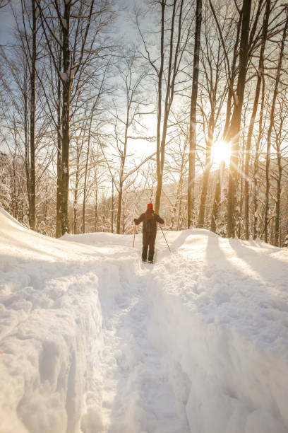 istock Man hiker on a snowy mountain 929541170