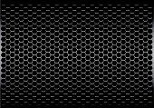 Dark gray hexagon metal mesh pattern design modern futuristic background texture vector illustration.