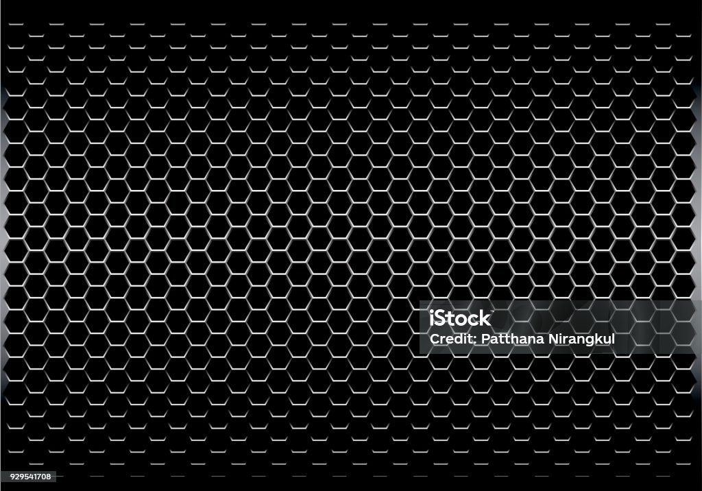 Cirkel teer Karakteriseren Dark Gray Hexagon Metal Mesh Pattern Design Modern Futuristic Background  Texture Vector Illustration Stock Illustration - Download Image Now - iStock