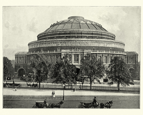 Vintage photograph of The Royal Albert Hall, London, 19th Century