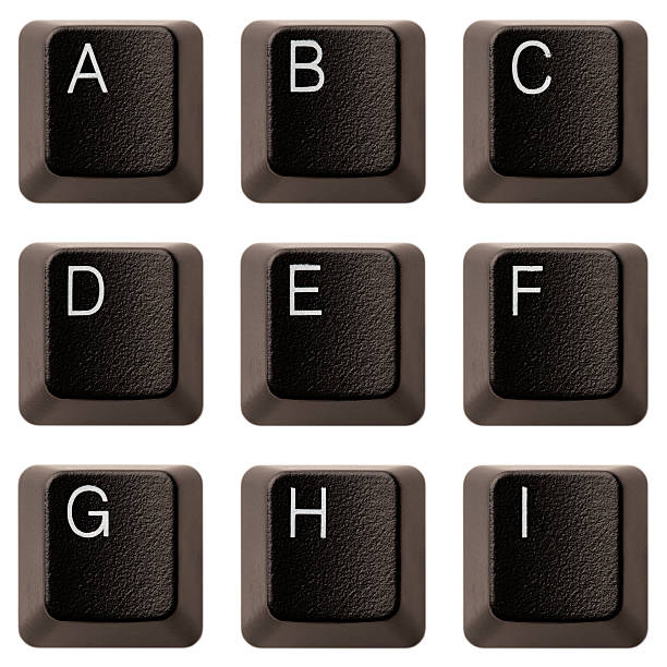 Keyboard alphabet A-I XXXL stock photo