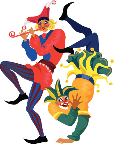 Two Jester Stock Illustration - Download Image Now - Jester, Two People ...