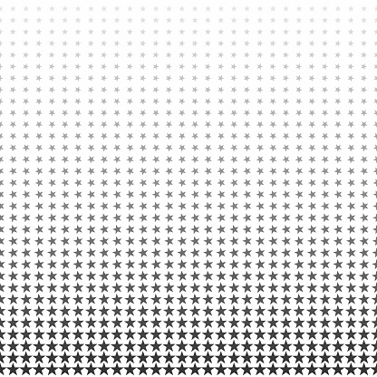 Abstract gray stars halftone pattern. Texture dotted background.