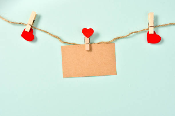 istock Blank Greeting Card with Love and Hemp Rope 929571816