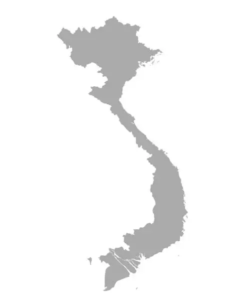 Vector illustration of Map of Vietnam