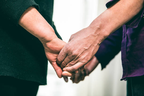 istock Senior couple hand in hand,Love forever 929594650
