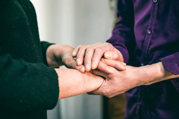 istock Senior couple holding hand together 929594764