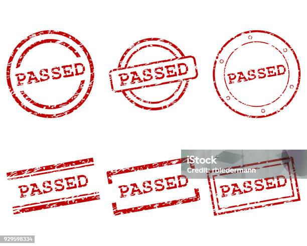 Passed Stamps Stock Illustration - Download Image Now - Rubber Stamp, Passing - Giving, Seal - Stamp