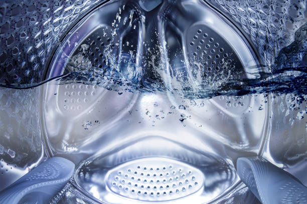 Water splash of the washing machine drum stock photo