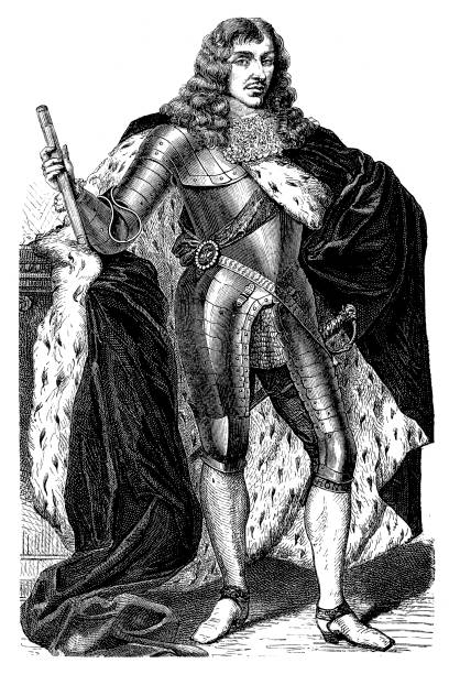 könig jakob ii. von england (1633-1701). könig von großbritannien und irland, 1685-1688. - heroes fame old fashioned men stock-grafiken, -clipart, -cartoons und -symbole
