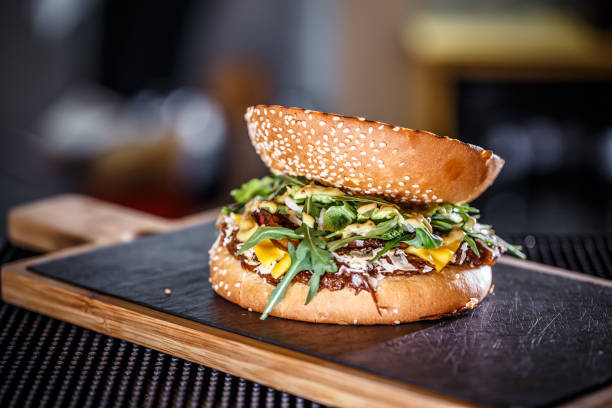 istock Close-up of beef burger 929606188