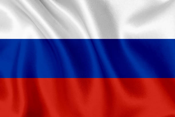 Flag of Russia waving background