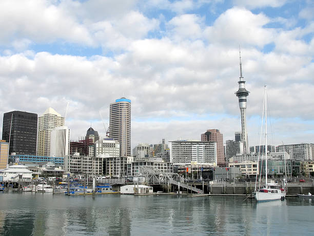 istock Auckland Sky Tower, City & Water Front 92960887