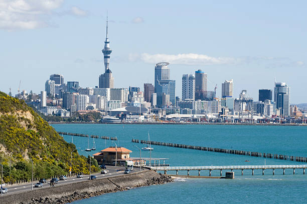 istock Auckland City CBD with Jetty 92961094