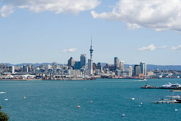 istock Auckland City CBD and container wharf 92961115