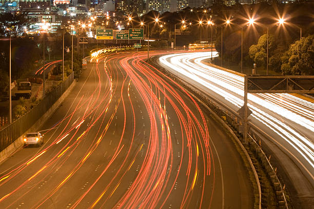 istock Vehicle Lights at Night on motorway 92961180
