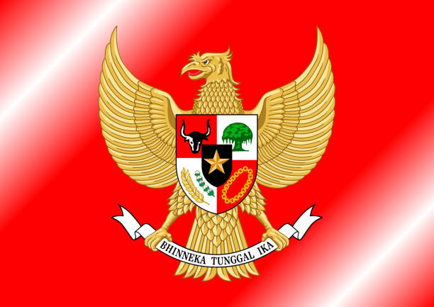 Indonesia Country symbol design vector of national emblem of country garuda pancasila stock illustrations