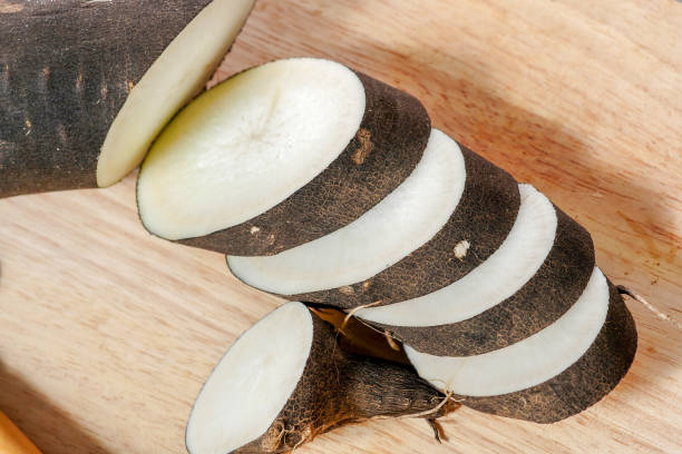 istock black radish cut in slice on a wooden board 929619804