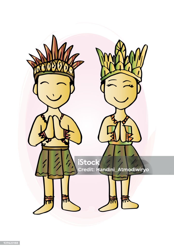 Pakaian Adat Indonesia Kartun Kostum Kartun Papua Pakaian Adat Indonesia Ilustrasi Stok - Unduh Gambar Sekarang - Aksesori pribadi, Anak - Umur manusia, Anak laki-laki - Laki-laki - iStock