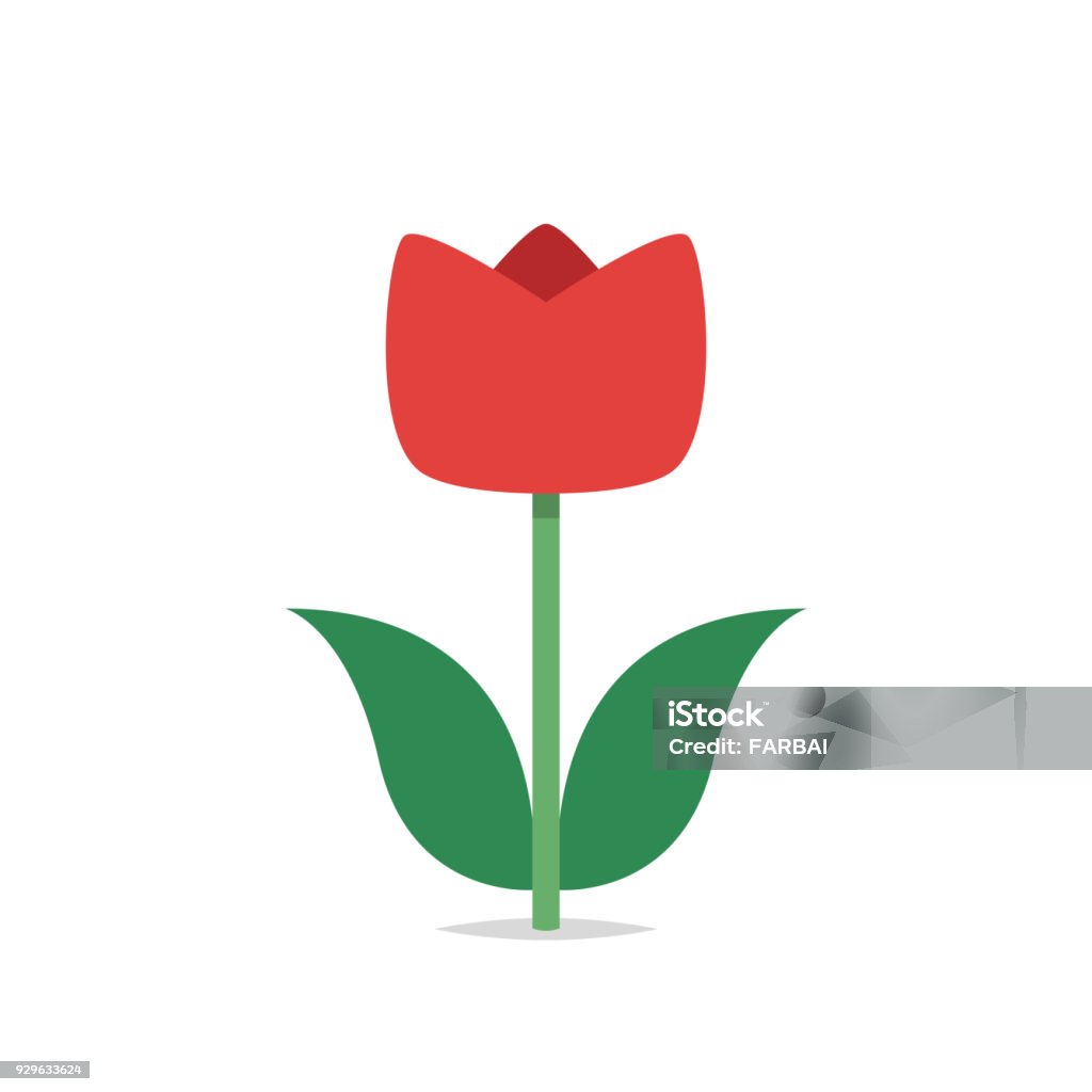 Red tulip vector isolated Vector element Beauty stock vector