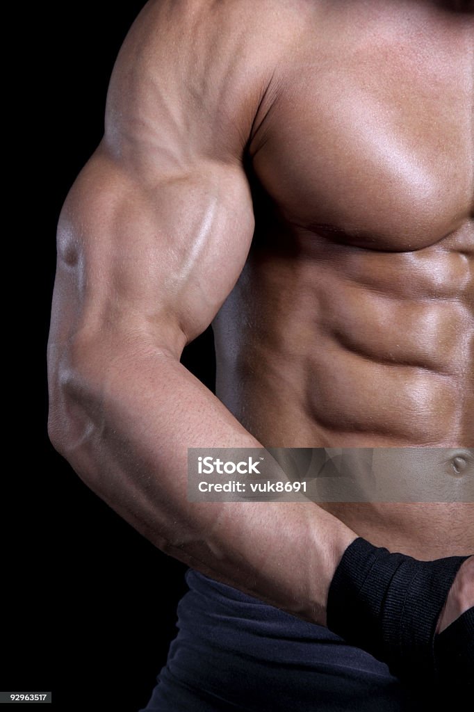 Muscular Lutador detalhe - Foto de stock de Adulto royalty-free