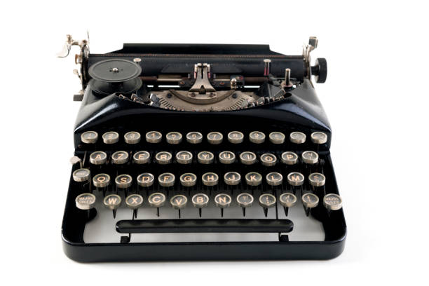 vecchia macchina da scrivere - typewriter typewriter keyboard antique retro revival foto e immagini stock