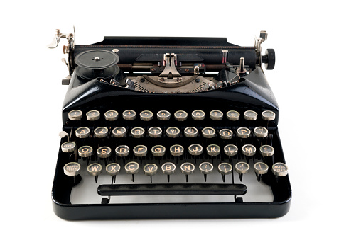 Black antique typewriter