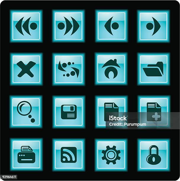 Ícones De Navegação - Arte vetorial de stock e mais imagens de Cenário - Cenário, Computador, Conexão