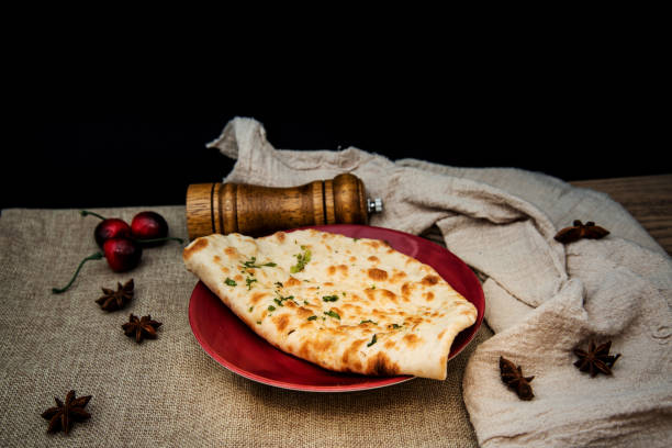 istock traditional Indian Naan garlic bread 929652926