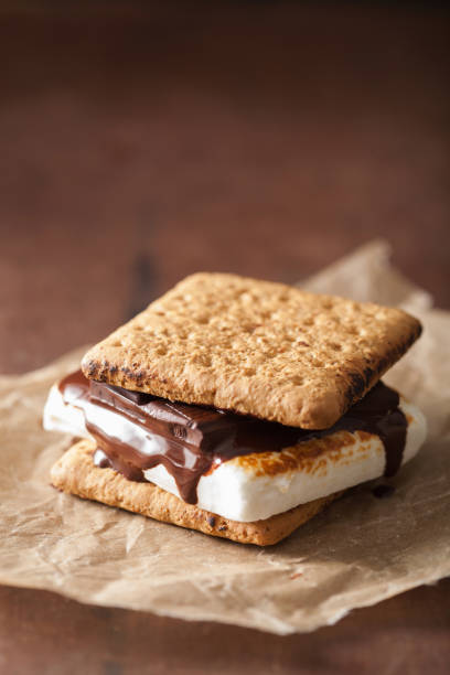 istock homemade marshmallow s'mores with chocolate on crackers 929653932