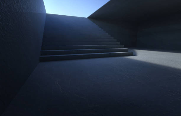 istock Empty public concrete stairs in the underground 929654180
