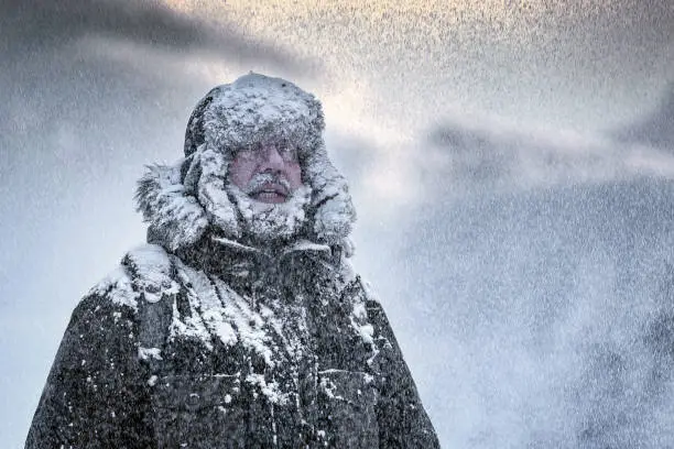 Snow, Winter, Mountain Climbing, Fur Hat, Snowflake, full beard