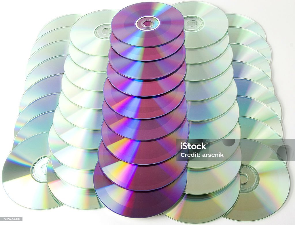 CD y DVD - Foto de stock de Blanco - Color libre de derechos