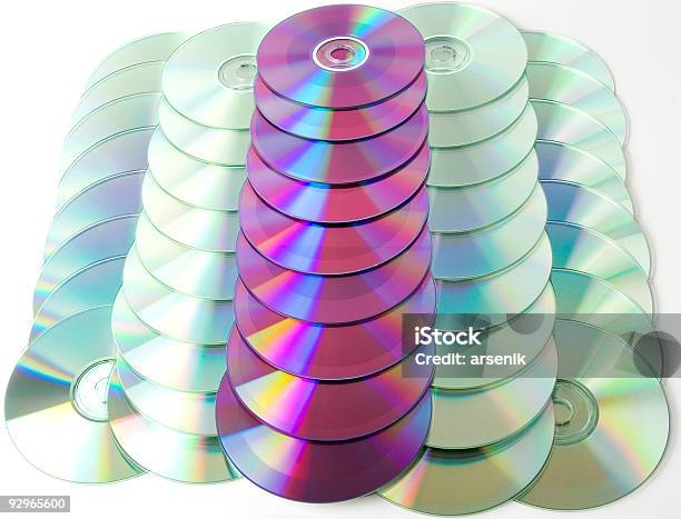 Foto de Cds E Dvds e mais fotos de stock de Barulho - Barulho, Branco, CD